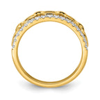 Lab-Grown Diamond Band in 14K Two-Tone Gold, 2.4mm (1/3 ct. tw.), Size 7 - Sophia Jewelers