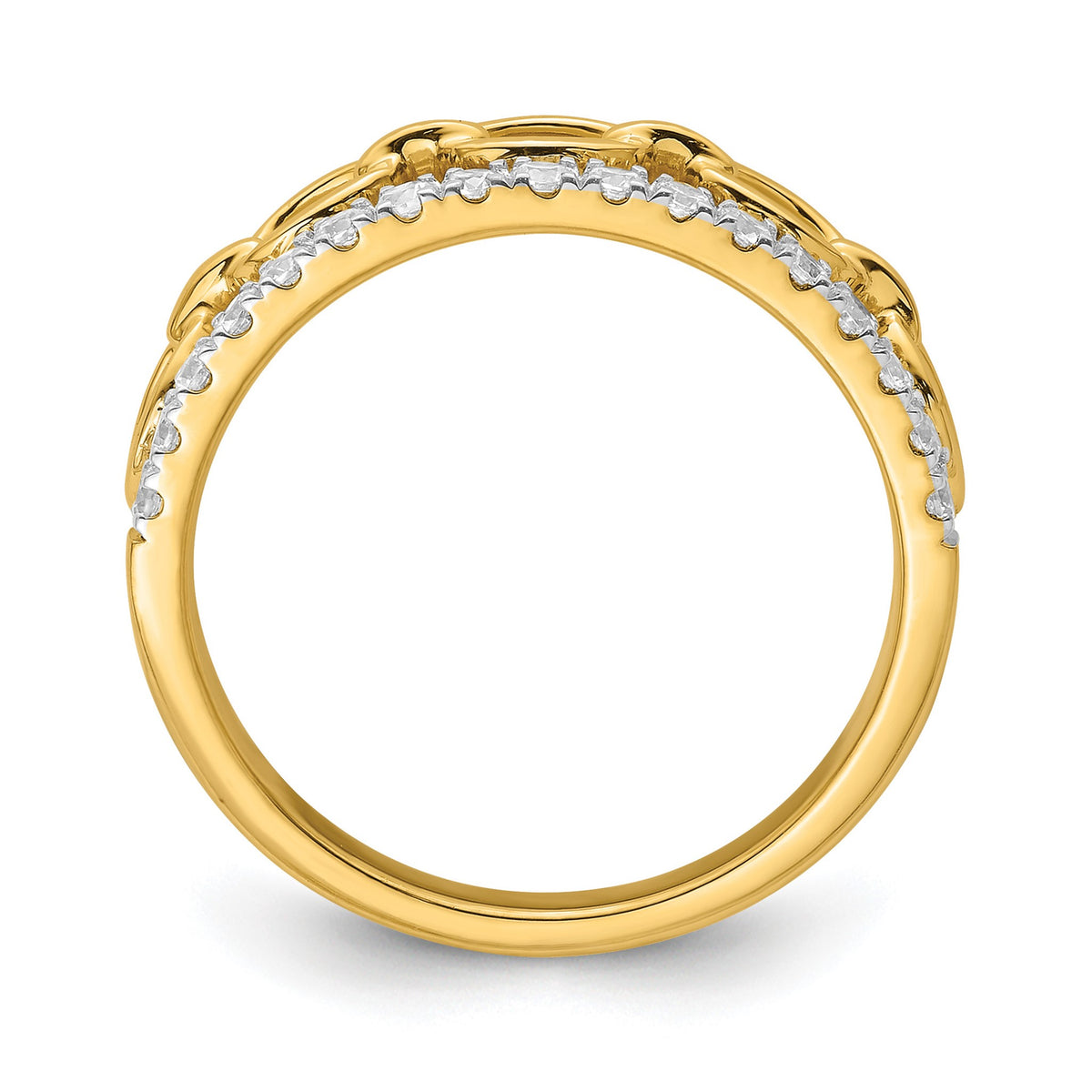 Lab-Grown Diamond Band in 14K Two-Tone Gold, 2.4mm (1/3 ct. tw.), Size 7 - Sophia Jewelers