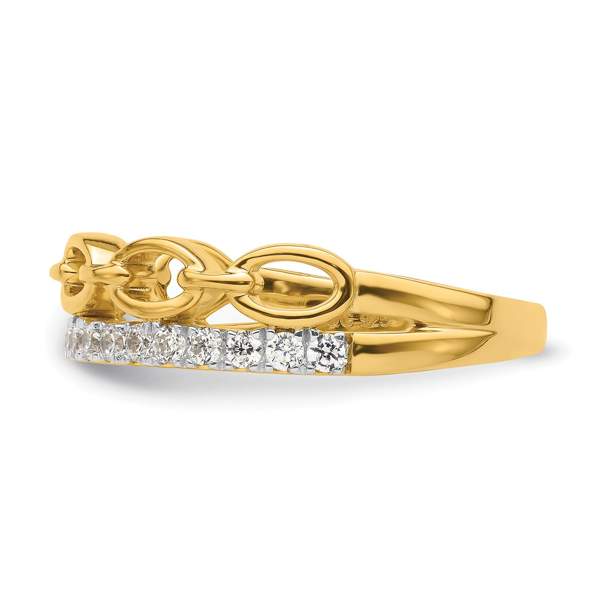 Lab-Grown Diamond Band in 14K Two-Tone Gold, 2.4mm (1/3 ct. tw.), Size 7 - Sophia Jewelers