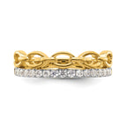 Lab-Grown Diamond Band in 14K Two-Tone Gold, 2.4mm (1/3 ct. tw.), Size 7 - Sophia Jewelers