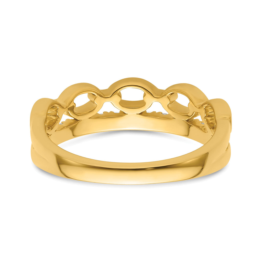 Lab-Grown Diamond Band in 14K Two-Tone Gold, 2.4mm (1/3 ct. tw.), Size 7 - Sophia Jewelers