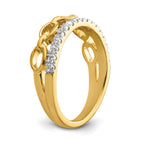 Lab-Grown Diamond Band in 14K Two-Tone Gold, 2.4mm (1/3 ct. tw.), Size 7 - Sophia Jewelers