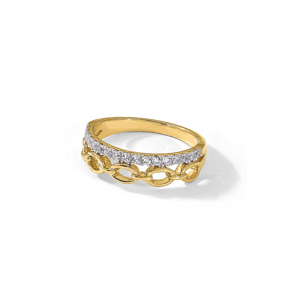 Lab-Grown Diamond Band in 14K Two-Tone Gold, 2.4mm (1/3 ct. tw.), Size 7 - Sophia Jewelers
