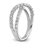 Lab-Grown Diamond Crisscross Band in 14K White Gold, 2.4mm (1 ct. tw.), Size 7 - Sophia Jewelers