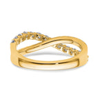 Lab-Grown Diamond Crisscross Band in 14K Yellow Gold, 2.4mm (1 ct. tw.), Size 7 - Sophia Jewelers