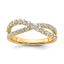 Lab-Grown Diamond Crisscross Band in 14K Yellow Gold, 2.4mm (1 ct. tw.), Size 7 - Sophia Jewelers
