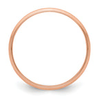 14k Rose Gold 4mm Lightweight Milgrain Half Round Wedding Band