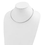 Omega Necklace in 14K Two-Tone Gold, Reversible with Extender, 18 Inch - Sophia Jewelers