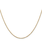 14K Yellow Gold Solid Rope Chain Necklace 0.7mm