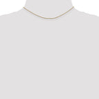 14K Yellow Gold Solid Rope Chain Necklace 0.7mm