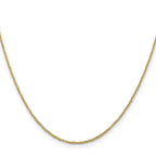 14K Yellow Gold Solid Rope Chain Necklace 1.1mm