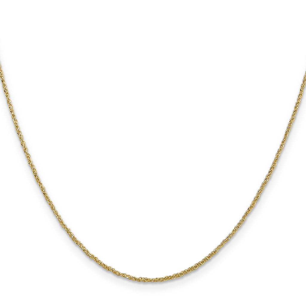 14K 10 inch 1.1mm Ropa with Spring Ring Clasp Anklet