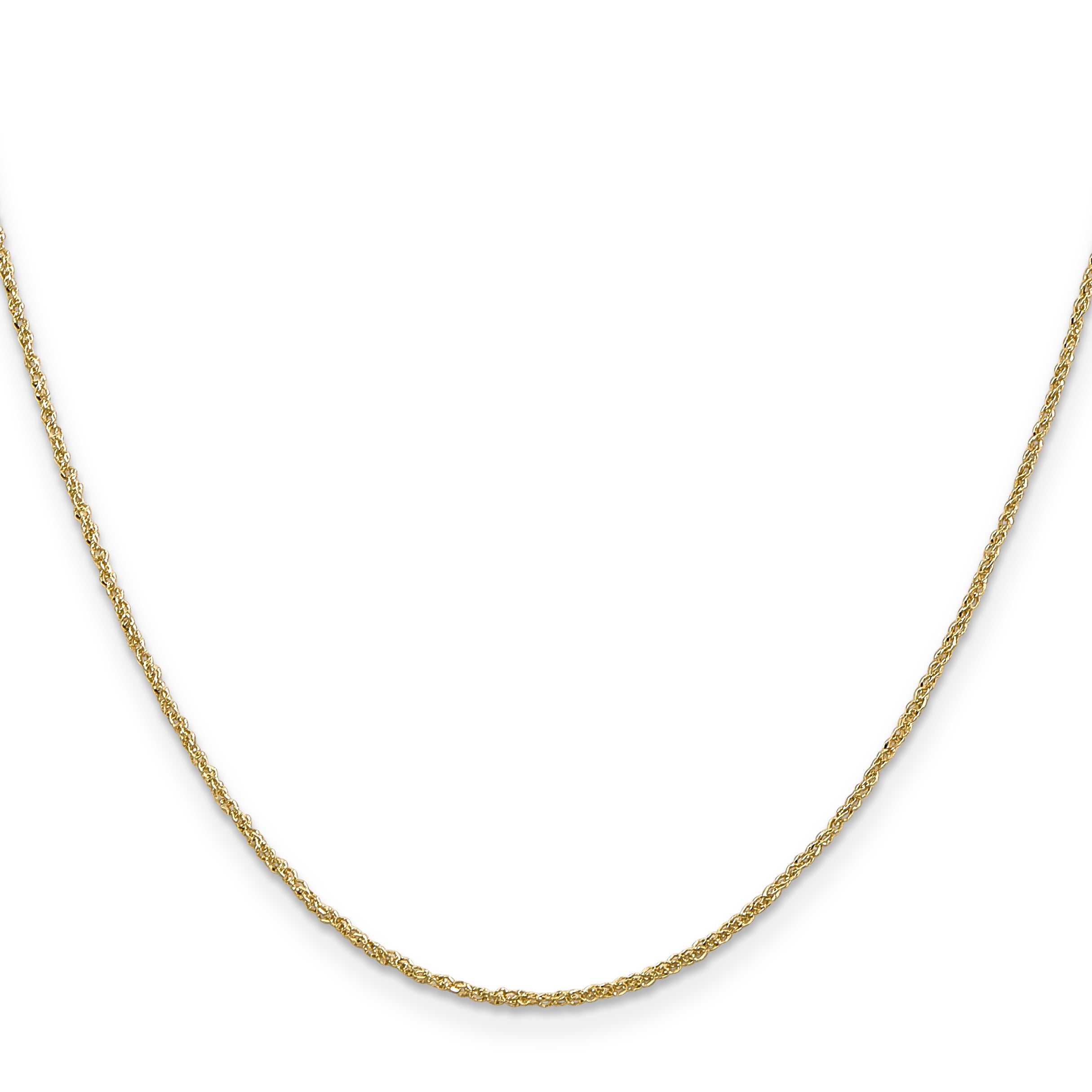 14K 10 inch 1.1mm Ropa with Spring Ring Clasp Anklet