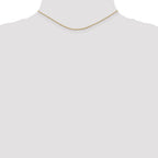 14K Yellow Gold Solid Rope Chain Necklace 1.1mm