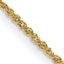 14K Yellow Gold Solid Rope Chain Necklace 1.1mm
