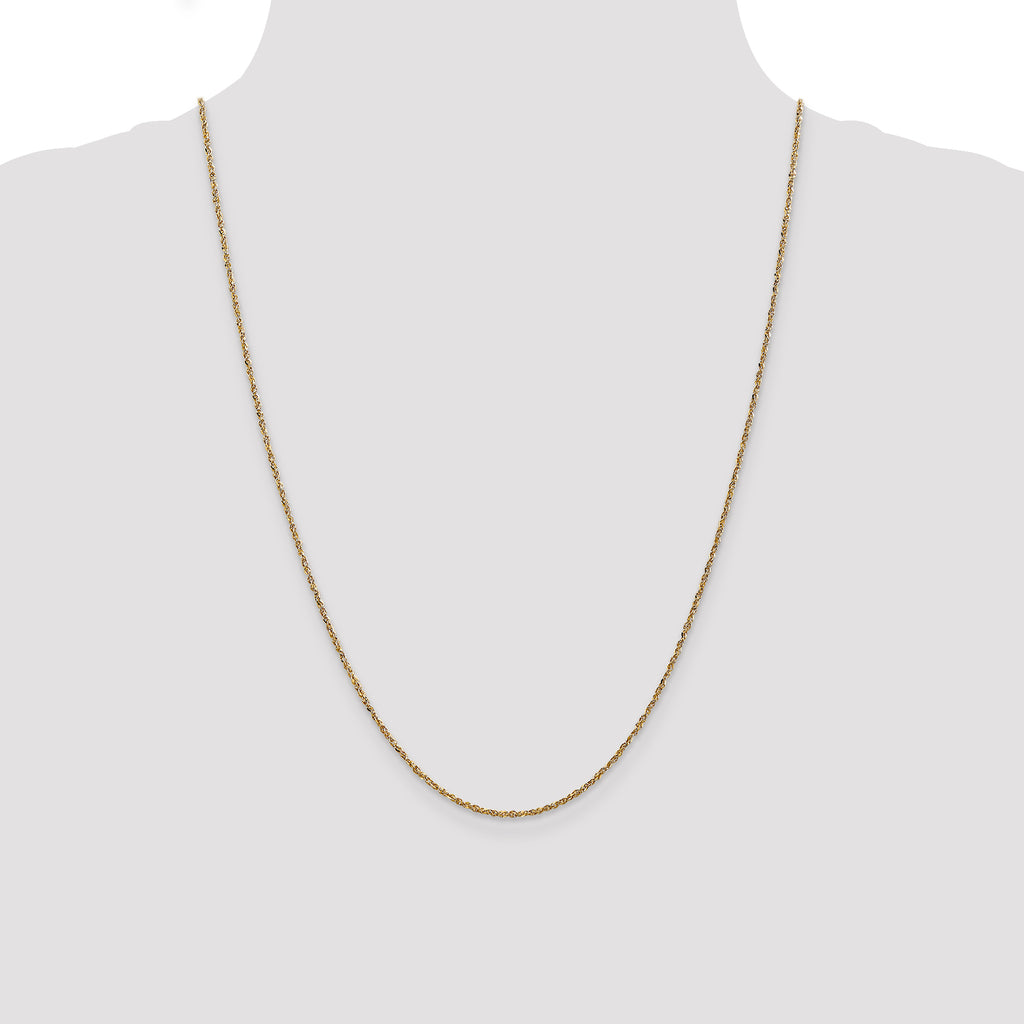 14K 24 inch 1.7mm Ropa with Lobster Clasp Chain