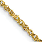 14K Yellow Gold Solid Rope Chain Necklace 1.7mm