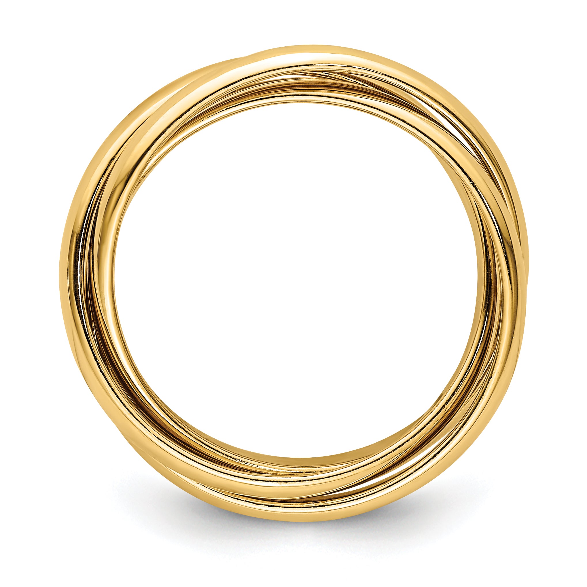 14k Polished Rolling Ring Size 4.5