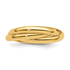 14k Polished Rolling Ring Size 4.5