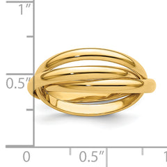 14k Polished Rolling Ring Size 4.5