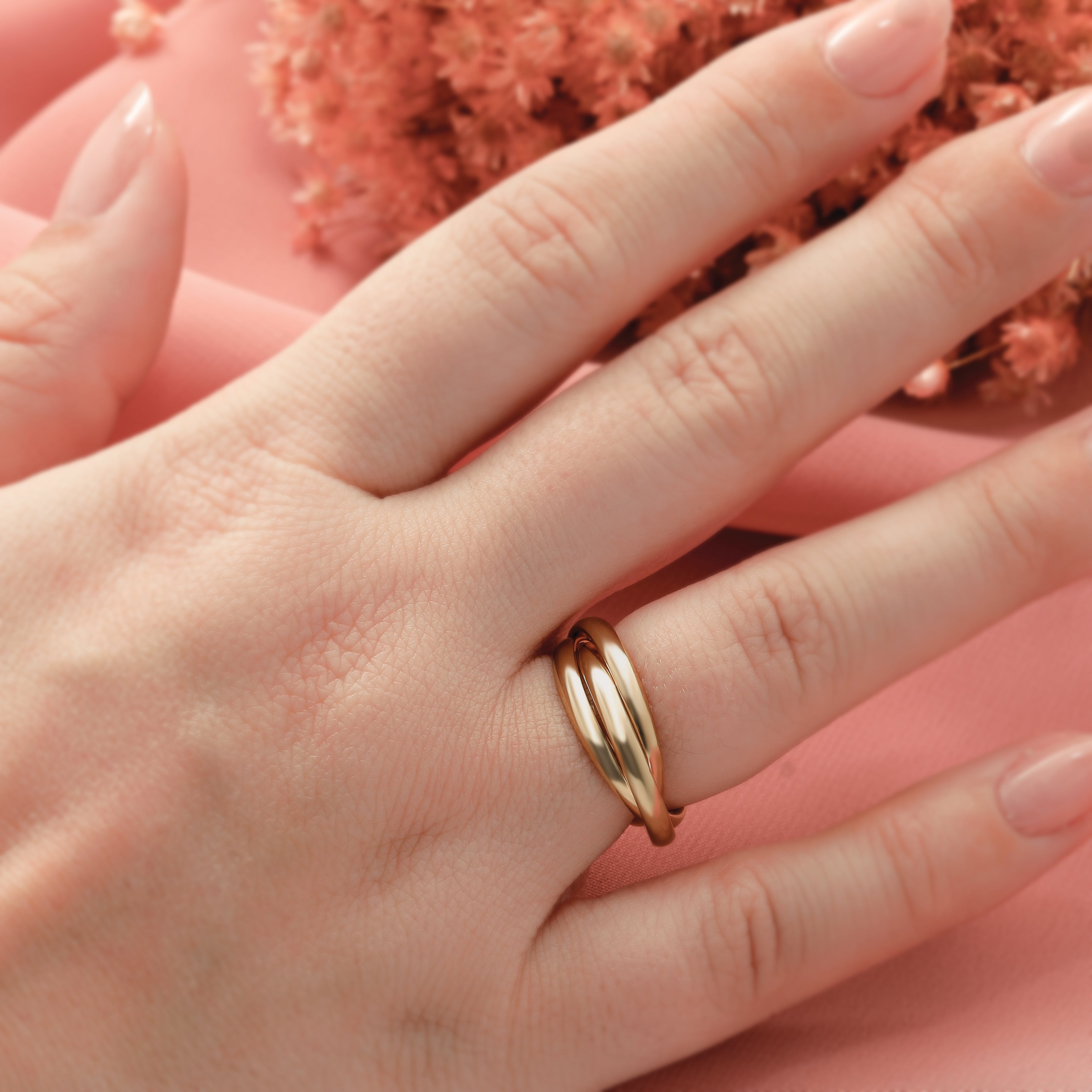 14k Polished Rolling Ring Size 4.5