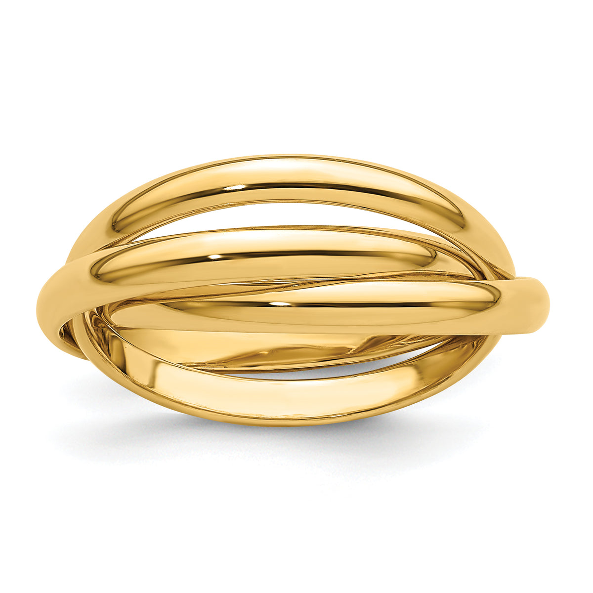 14k Polished Rolling Ring Size 4.5