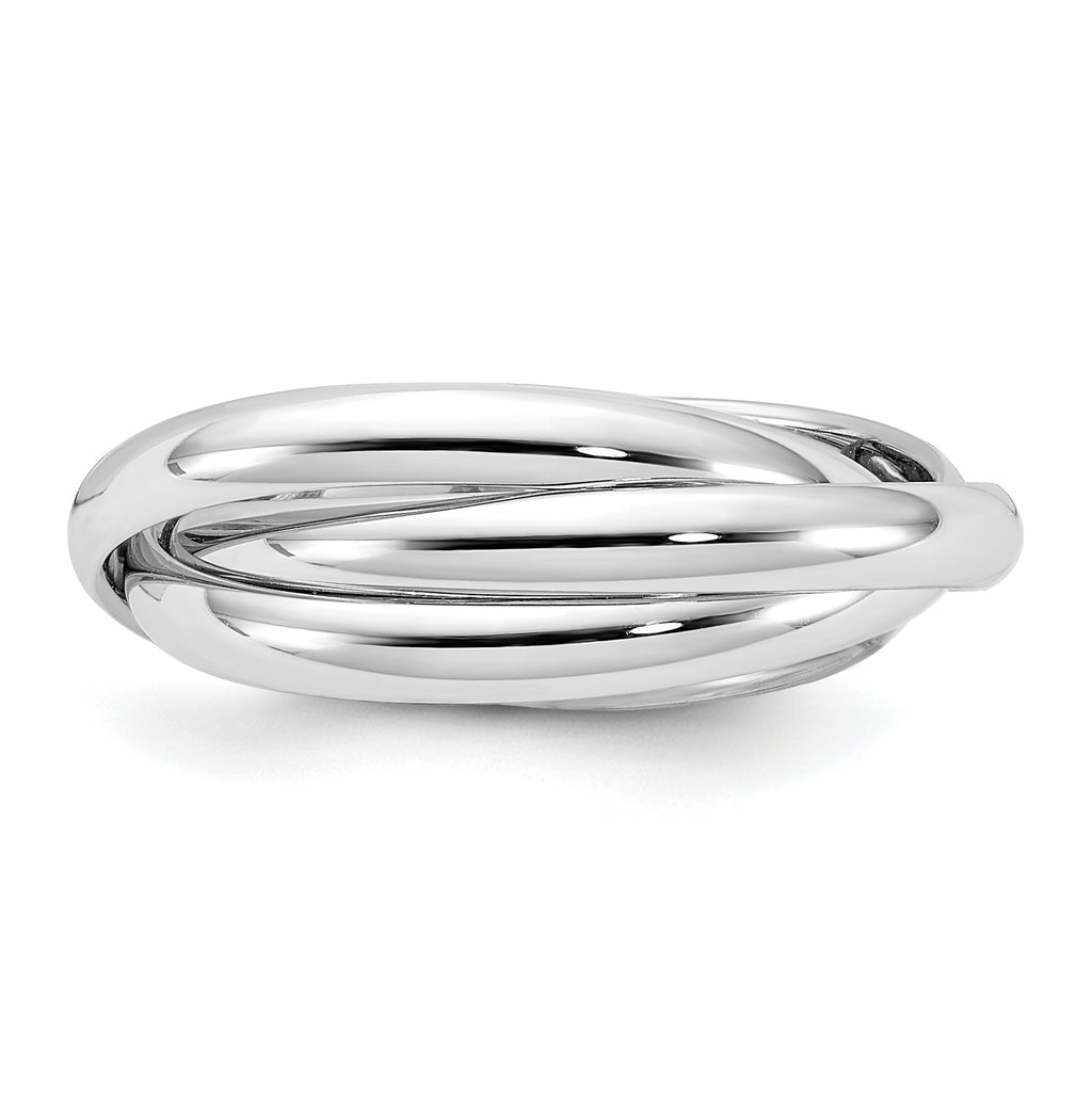 14k White Gold Polished Rolling Ring