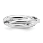 14k White Gold Polished Rolling Ring