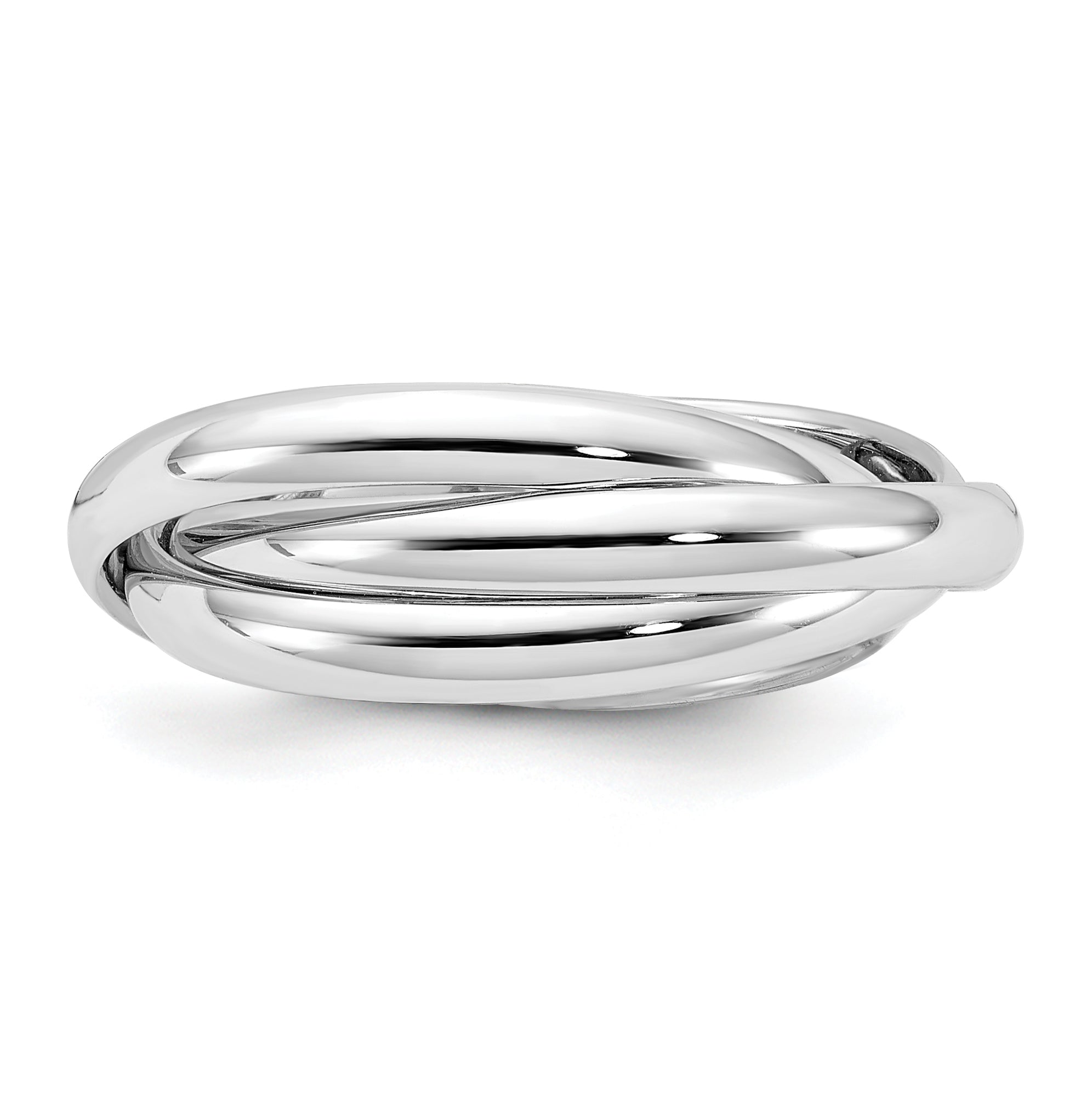 14k White Gold Polished Rolling Ring