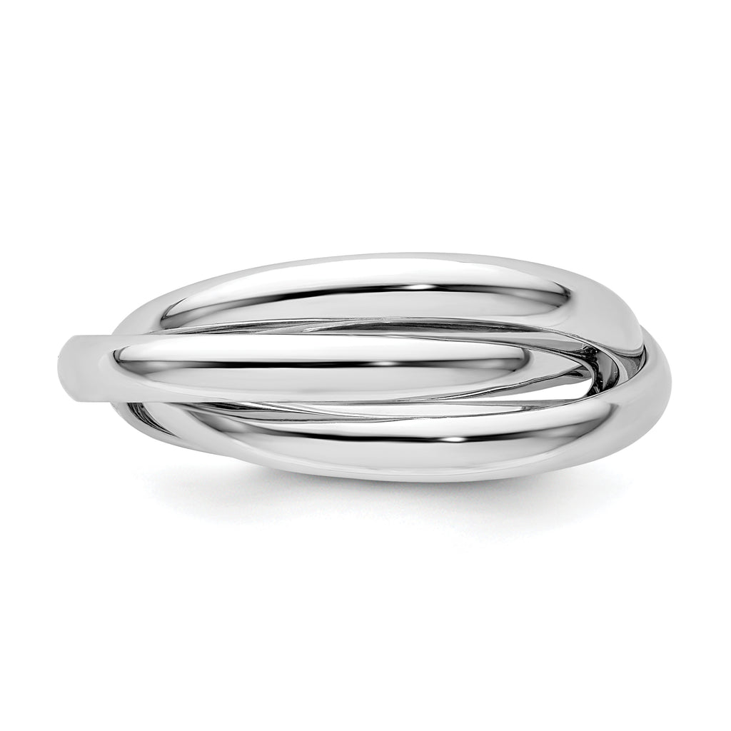 14k White Gold Polished Rolling Ring