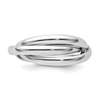 14k White Gold Polished Rolling Ring