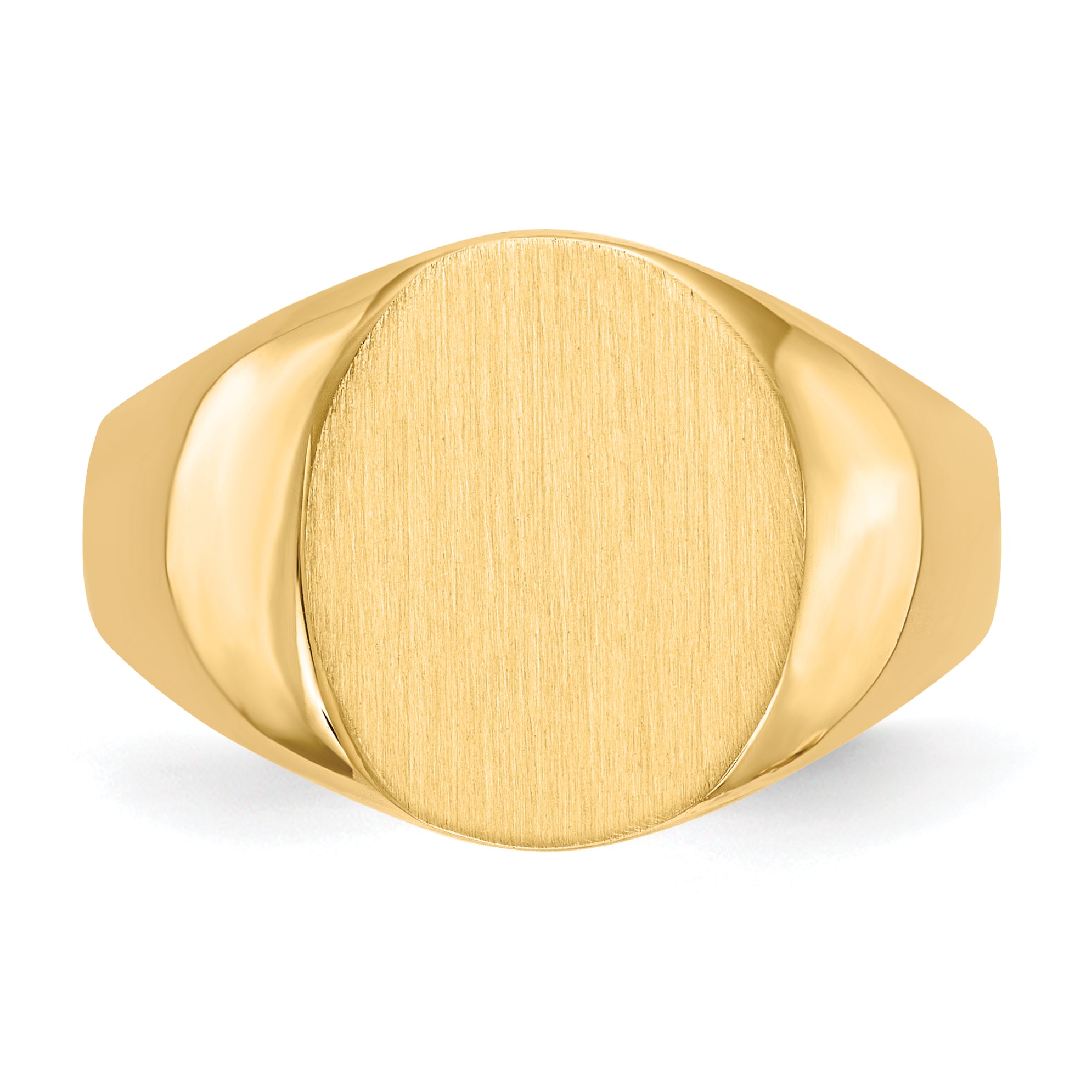 14k 12.0x14.5mm Closed Back Mens Signet Ring