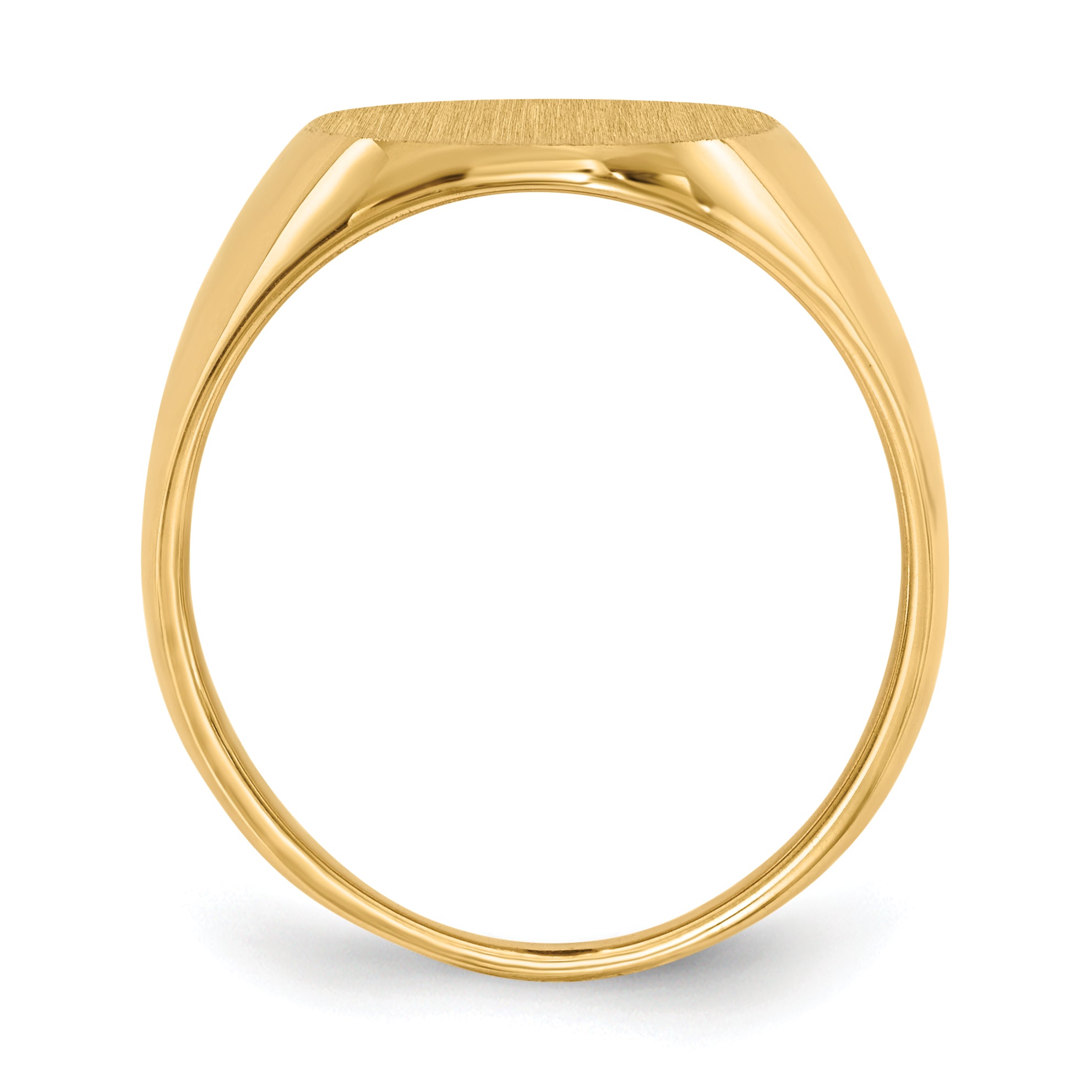 14k 13.0x16.0mm Closed Back Signet Ring