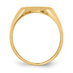 10ky 16.0x13.0mm Closed Back Signet Ring