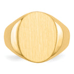 10ky 16.0x13.0mm Closed Back Signet Ring