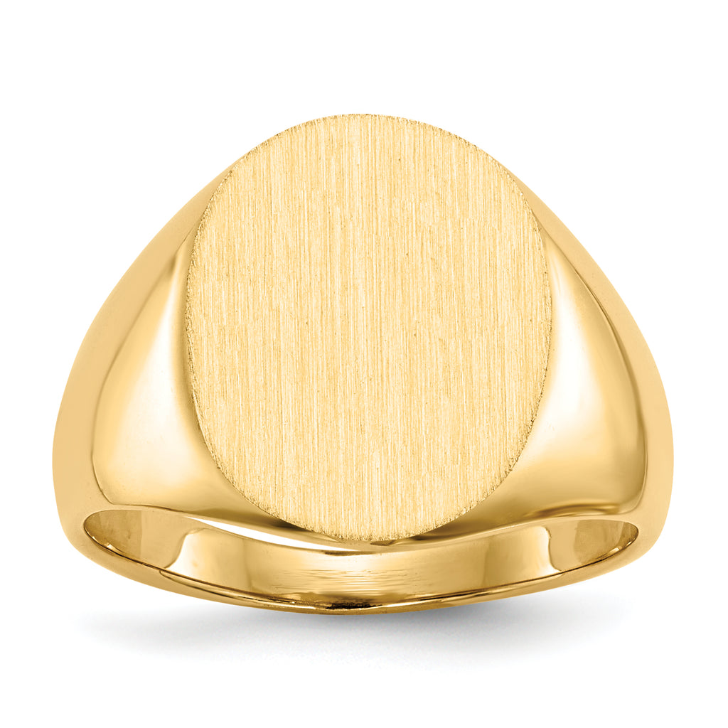 10ky 16.0x13.0mm Closed Back Signet Ring