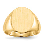 10ky 16.0x13.0mm Closed Back Signet Ring