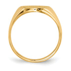10ky 18.0x14.0mm Closed Back Men's Signet Ring