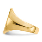 14k 14.0x18.0mm Closed Back Mens Signet Ring