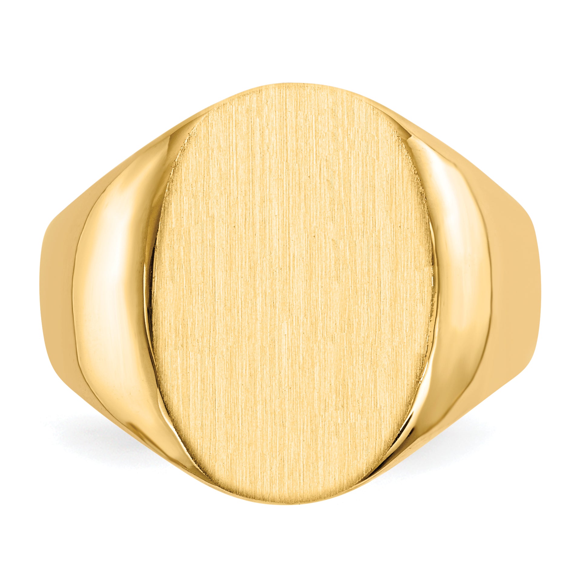 10ky 18.0x14.0mm Closed Back Men's Signet Ring