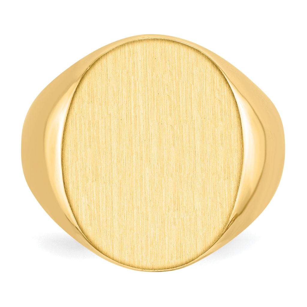 10k 15.5x19.0mm Closed Back Mens Signet Ring