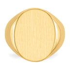 10k 15.5x19.0mm Closed Back Mens Signet Ring