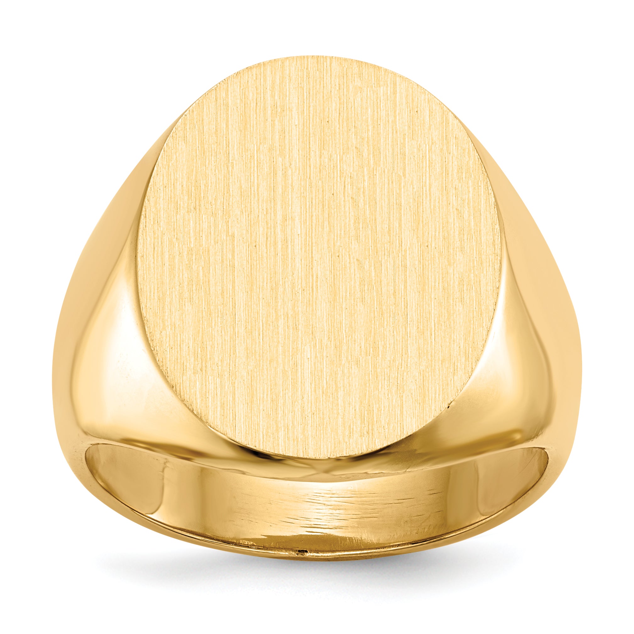 14k 15.5x19.0mm Closed Back Mens Signet Ring Main image