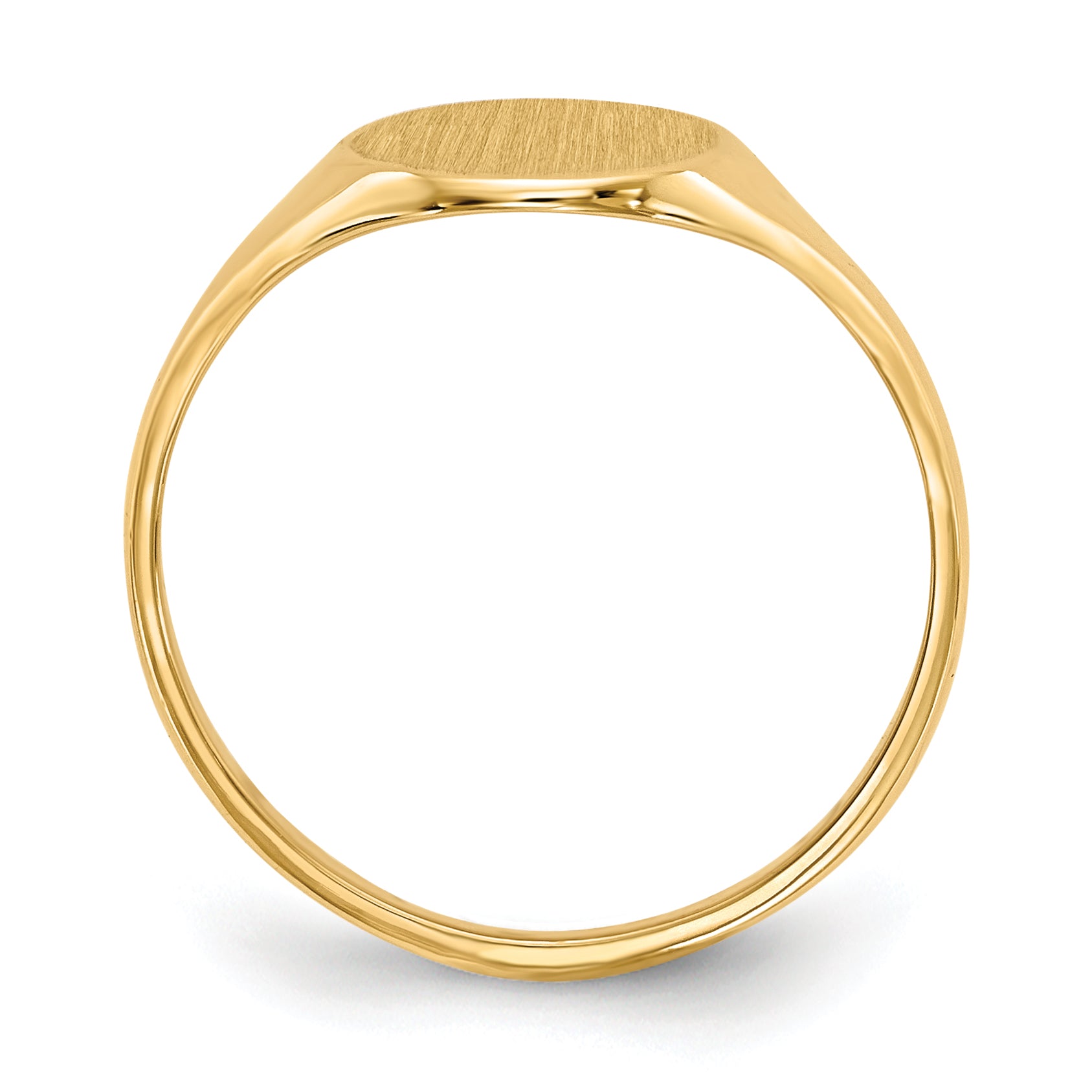 10k 10.0x8.5mm Open Back Signet Ring Secondary image
