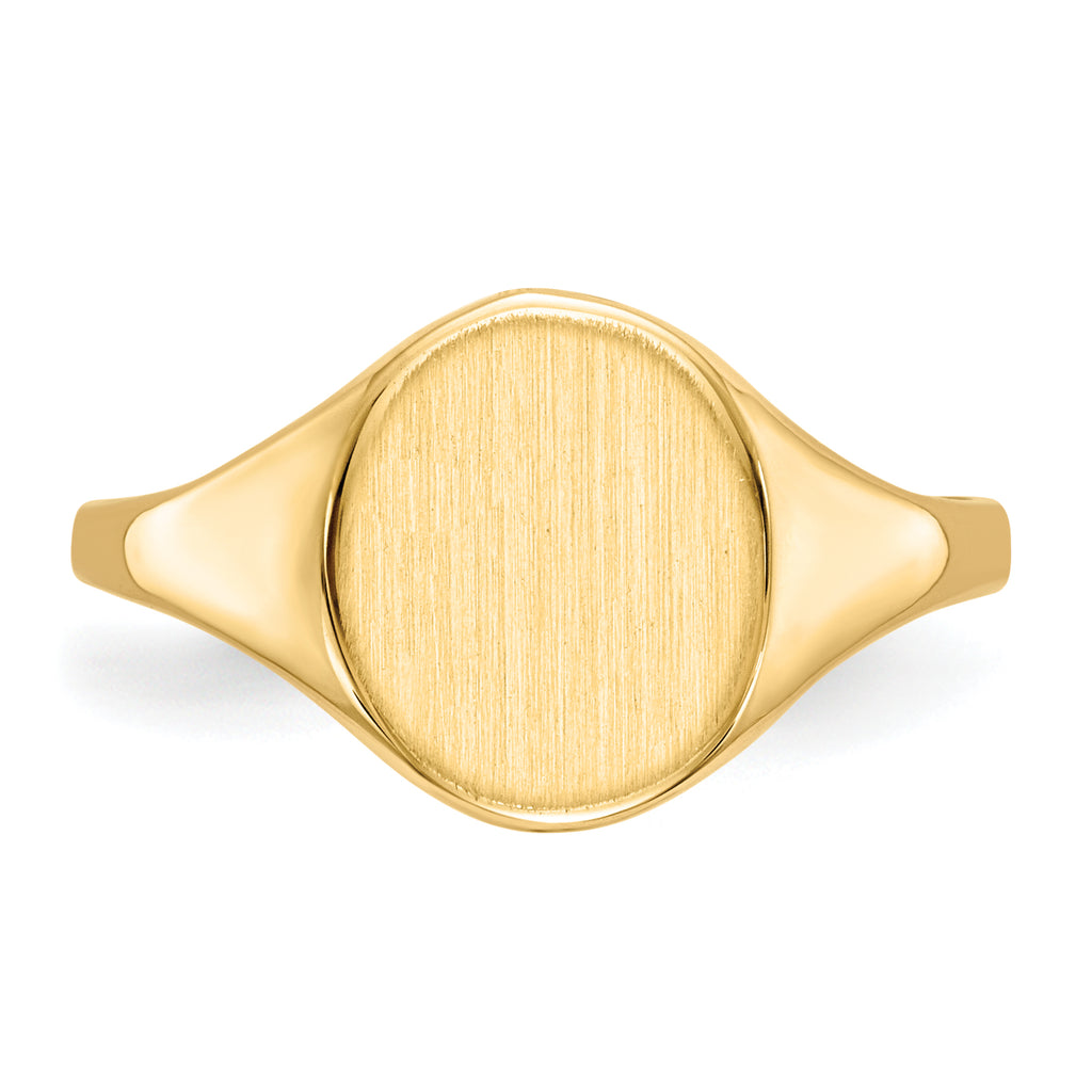 10k 10.0x8.5mm Open Back Signet Ring
