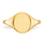 10k 10.0x8.5mm Open Back Signet Ring