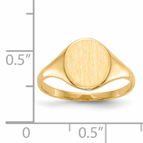 14k 8.5x10.0mm Open Back Signet Ring