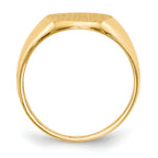 10ky 12.5x11.0mm Open Back Signet Ring