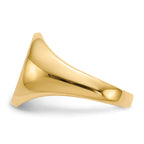 10ky 12.5x11.0mm Open Back Signet Ring