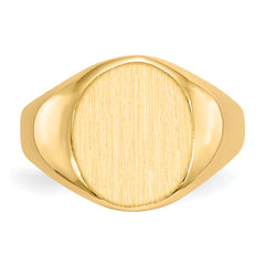 14k 11.0x12.5mm Open Back Signet Ring